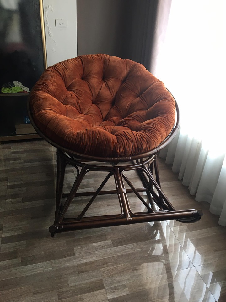 ghế mây bập bênh Papasan - ghế mây dùng để decor