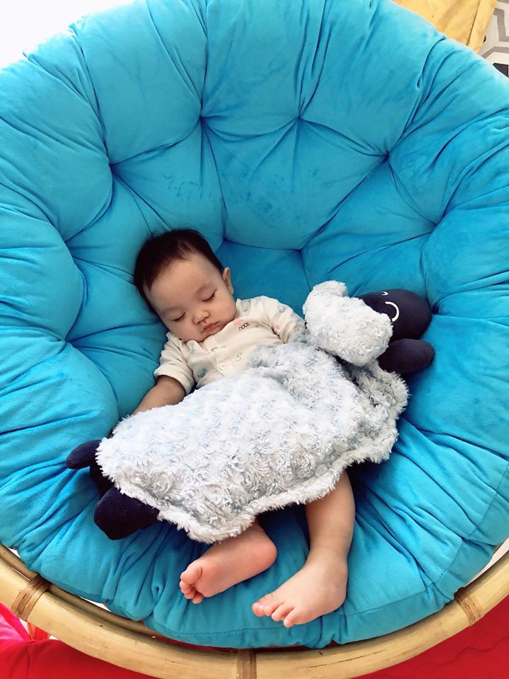 Ghế bập bênh mây Papasan cho bé