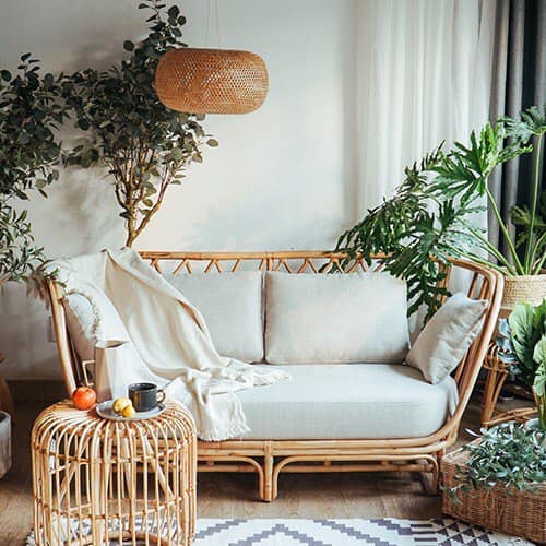 Ghế mây phòng khách sẽ khiến cả căn phòng trở nên lung linh