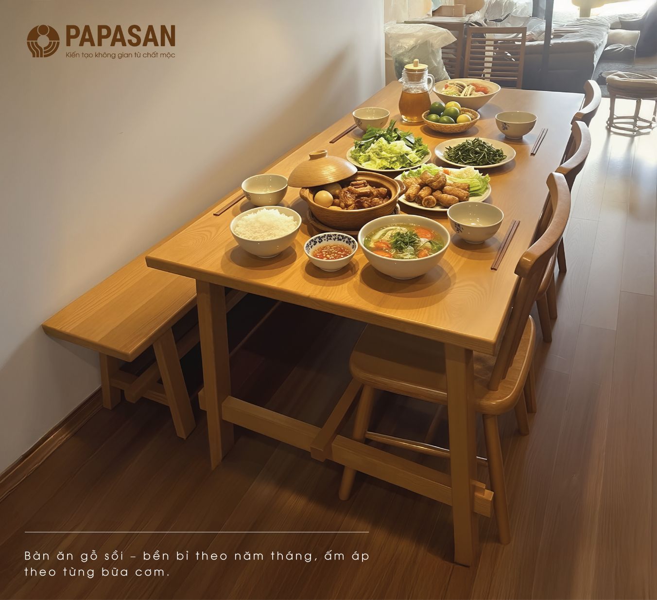 bàn ăn ấm cúng