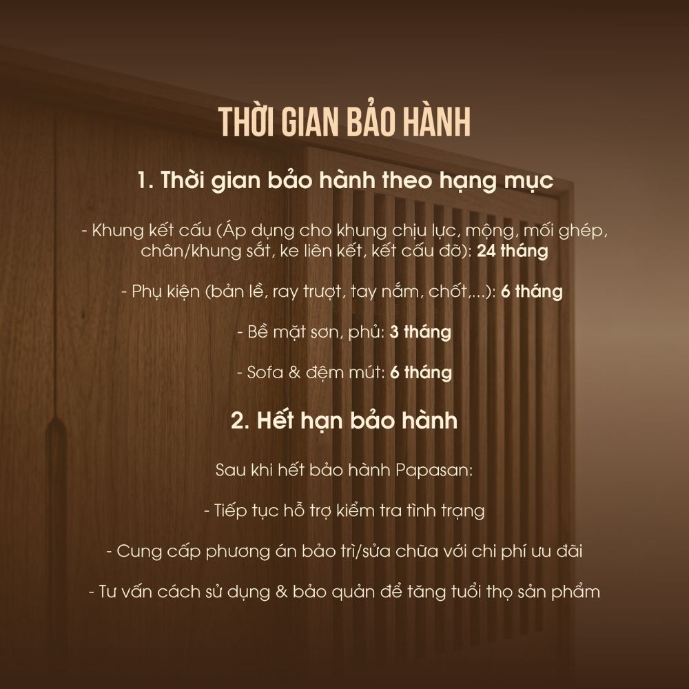 Thời gian bảo hành