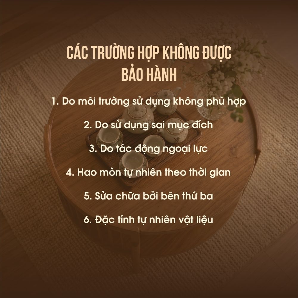Các trường hợp không được bảo hành