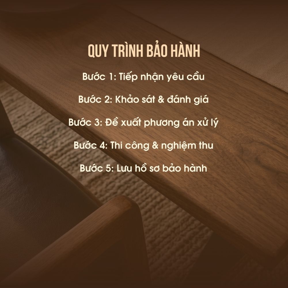Quy trình bảo hành 5 bước